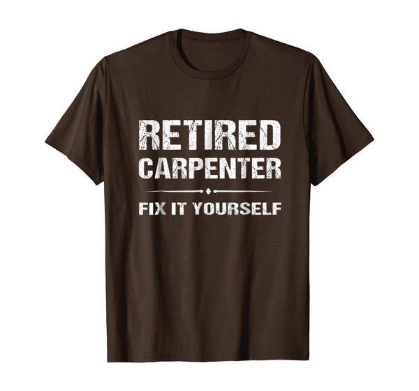 

Retired Carpenter TShirt: Fix It Yourself Tee, White;black
