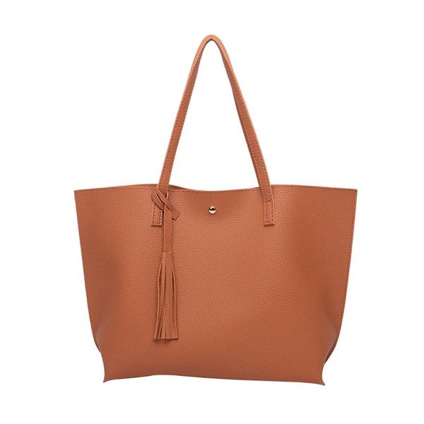 

evening bags women's bag large capacity shoulder elegant tassel handbag ladies faux leather tote femme