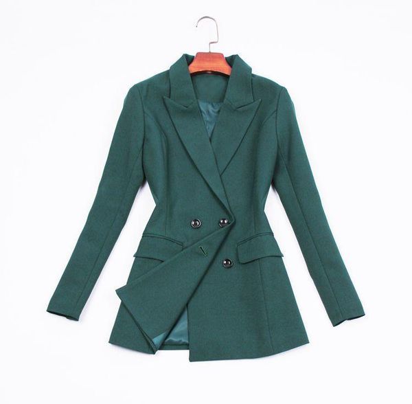 

work pant suits for women office business ladies elegant double breasted blazer jacket trousers set green stylish casual outfits women', White