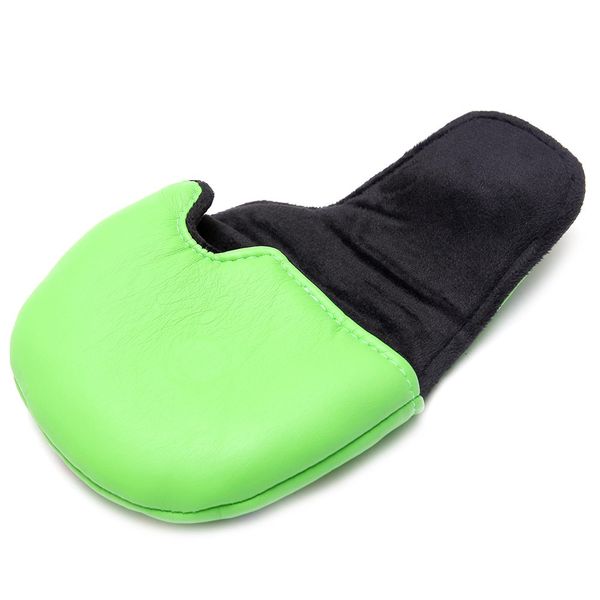 

pu leather embroidery golf club headcover mallet putter covers magnetic closure