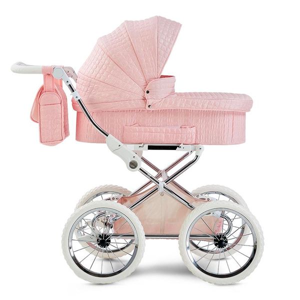 Carrinhos de luxo# Coolbaby European Royal Baby Stroller Two-way -proof High Landscape Trolley Four-wheeled Vender como bolos quentes Marca Designer Popular