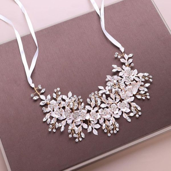 

hair clips & barrettes baroque leaf headband bridal hairbands crown headpiece headdress wedding accessories bride tiara jewelry ea, Golden;silver