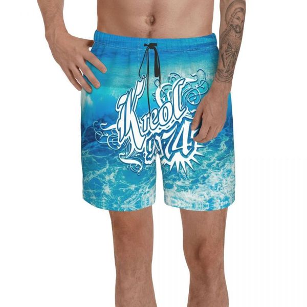 

men's shorts promo kreol 974 wave 2 anime causal breathable quick dry graphic print r248 basketball hawaii pants, White;black