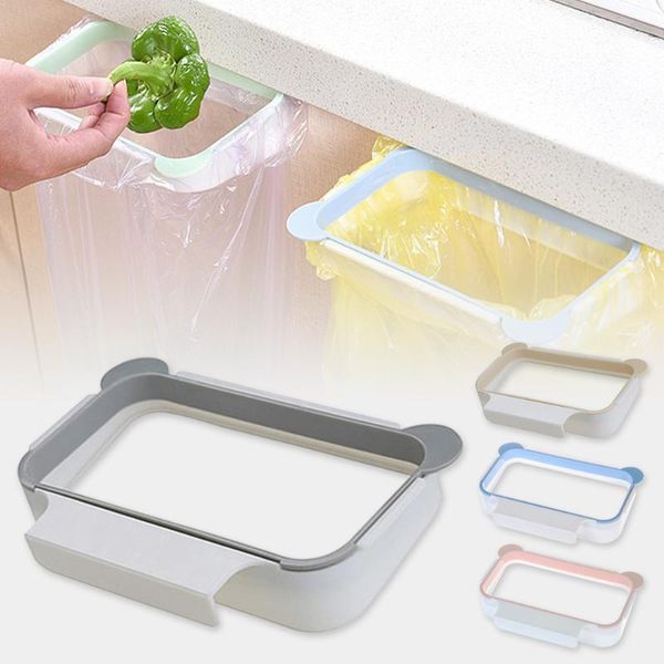 

hooks & rails foldable kitchen trash can bin hanging garbage bag waste for storage holders racks drop