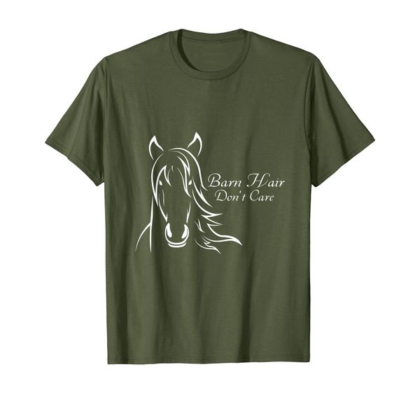 

barn hair don't care horse farming t-shirt messy hair tee, White;black