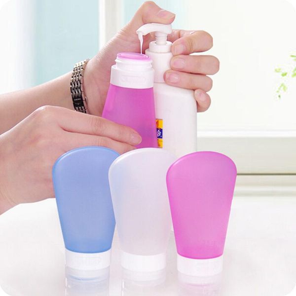 

pcs portable silicone refillable bottles traveler packing lotion points shampoo container press storage & jars