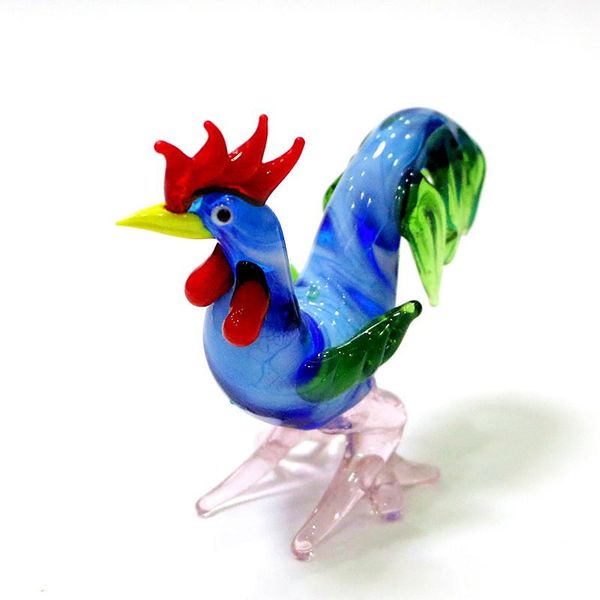 

decorative objects & figurines colorful murano glass rooster craft miniature cute handmade cock chicken animals ornaments home decor year gi