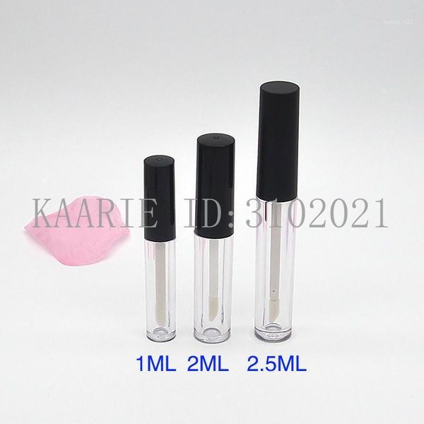 

1ml 2ml 2.5ml clear mini plastic lip gloss container, empty diy small cosmetic liquid lipstick refillable tube, makeup tools storage bottles
