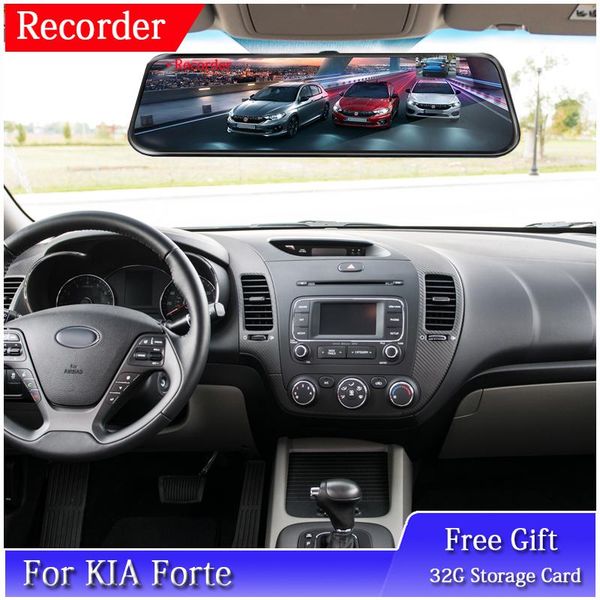 

backup camera for kia forte hd 1296p mirror dash front and rear full touch screen night vision driving video recorder car dvr dvrs