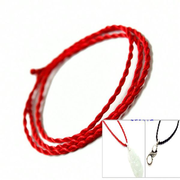 

50cm diy cord hand woven necklace rope men and women pendant wire, White;red