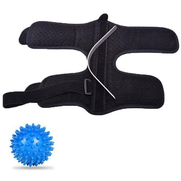 

ankle support plantar fasciitis night splint, for fasciitis, adjustable splint with massage ball, Blue;black