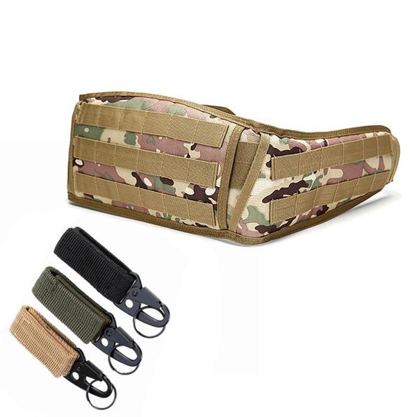 

tactical molle broadband military army combat belt multipurpose field waist equipment outdoor hunting camouflage support, Black;gray