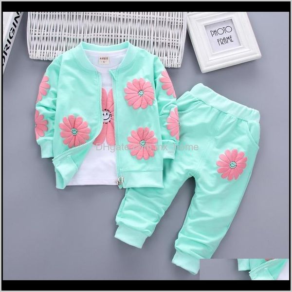 

3pcs kids for girl autumn cotton fashion girls suits children clothes sports casual 78bom ucuam, White