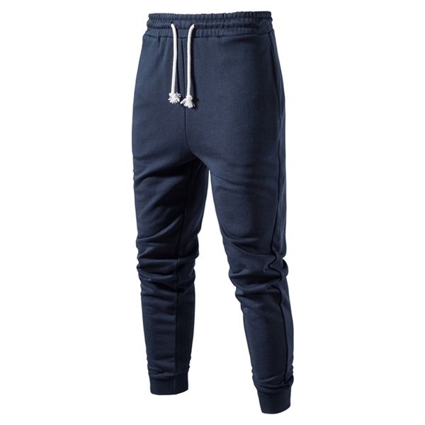

cotton running sport pants men solid color streetwear gym s joggers sweatpants for spring fitness male trousers 210715, Black