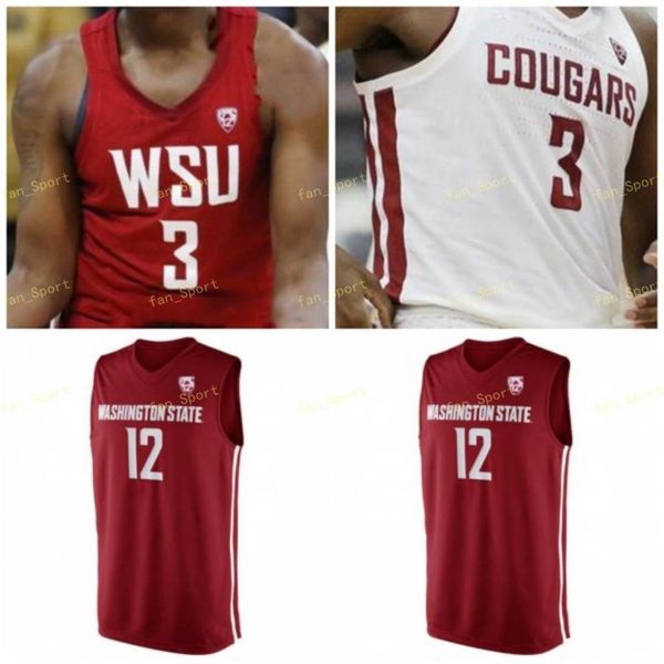

ncaa college washington state cougars basketball jersey 1 jervae robinson 25 arinze chidom 32 davante cooper 43 drick bernstine custom stitc, Black