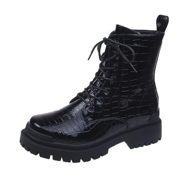 

boots women 2021 winter women's trend all-match fashion leisure motorcycle, Black