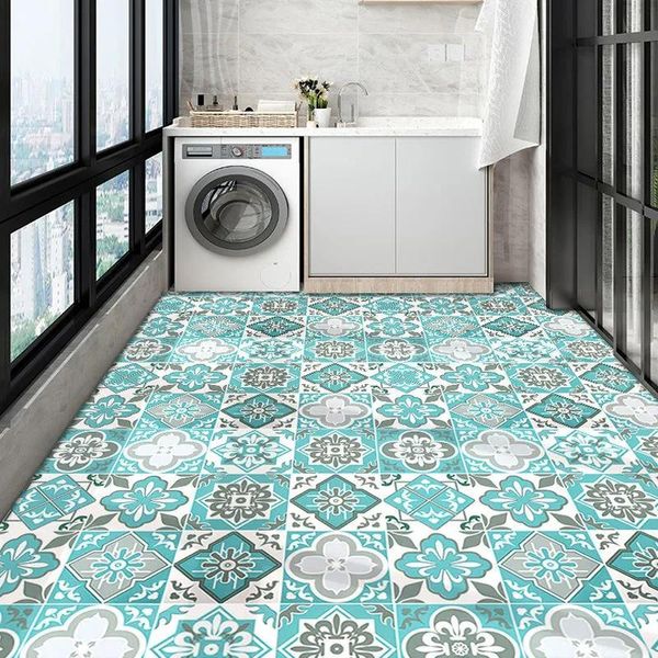 

wallpapers bathroom waterproof floor stickers non-slip balcony wear-resistant thickened self-adhesive tile wall