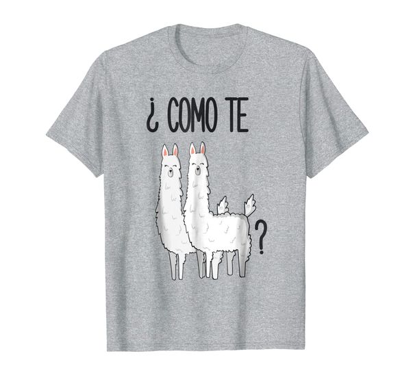 

como te llamas funny llama spanish joke t-shirt, White;black
