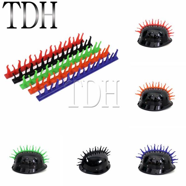 

motorcycle helmets mohawk helmet sticker rubber punk style stick on dirty bike 5 colors universal