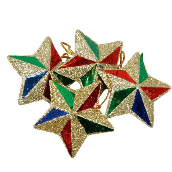 

factory outlet christmas decoration party decoration 18pcs/set glitter pentagram christmas balls carton pendant set ball home decorations1