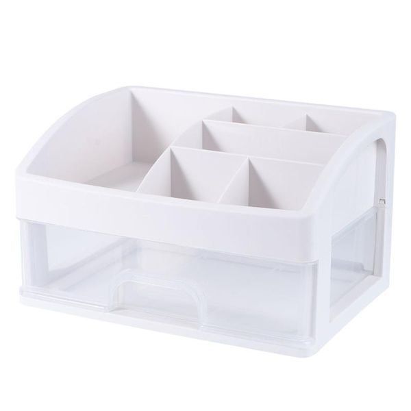 

cosmetic drawer transparent makeup container desksundry storage case jewelry box for white (size small 1 lay boxes & bins