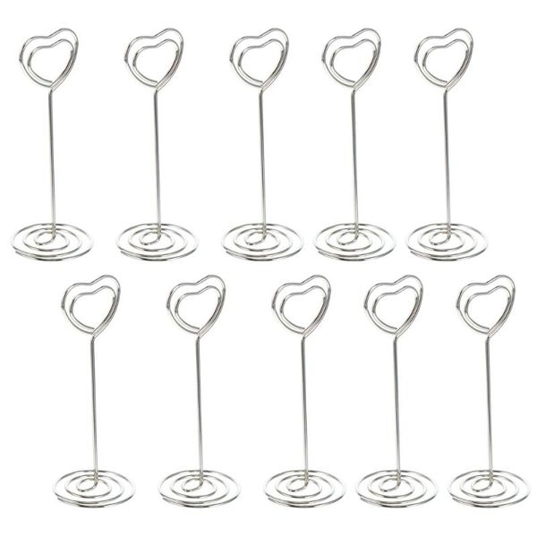 

greeting cards 20pcs heart shape clamp stand po clips wedding party deskdecoration