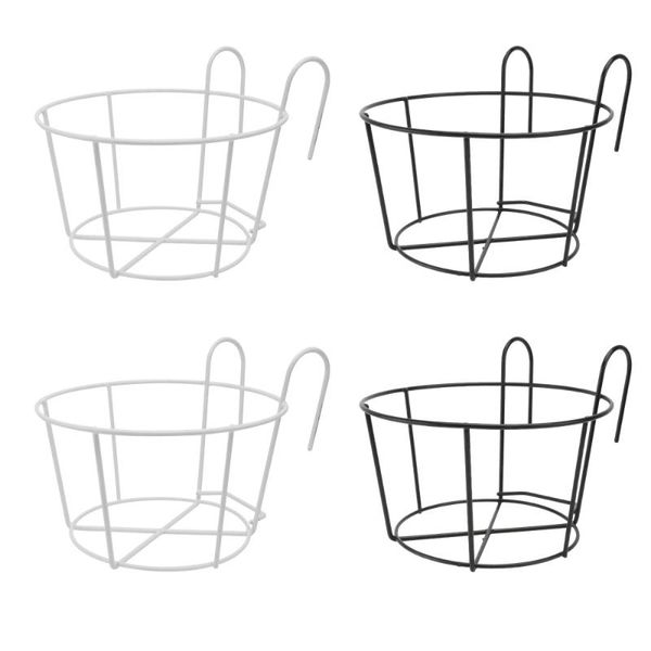 

hooks & rails 4pcs hanging type flowerpot rack succulents pot balcony flower
