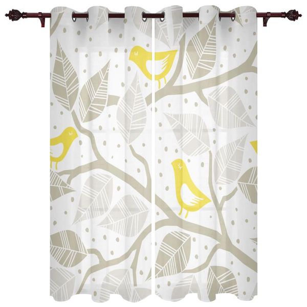 

leaves bird garden lines kitchen curtain kids bedroom living room balcony french windows fabric pergola bathroom & drapes