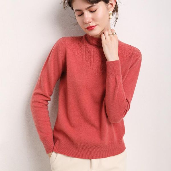 

women's sweaters bareskiy sweater half tuashmere slim stretch wool pullover long sleeve wartleneck crm super light, White;black