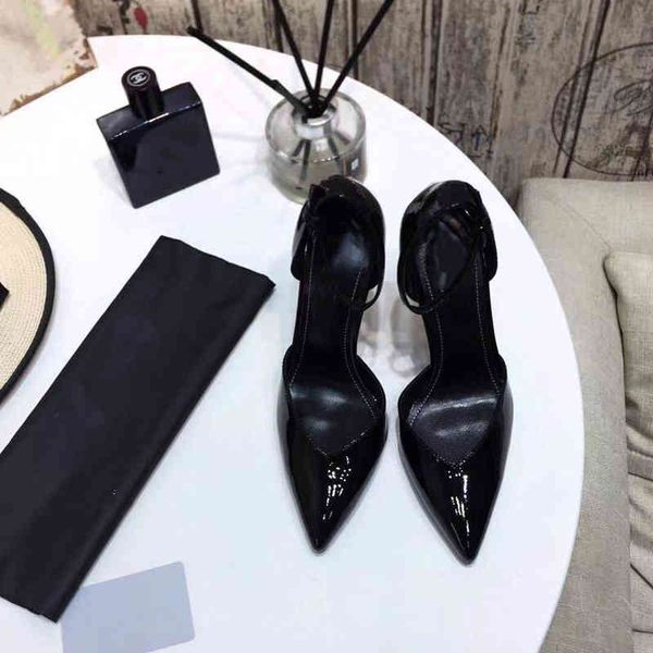 

wedding bridal shoes opyum snake heels pointed toe letters high pumps ladies designer patent leather pumps, Black