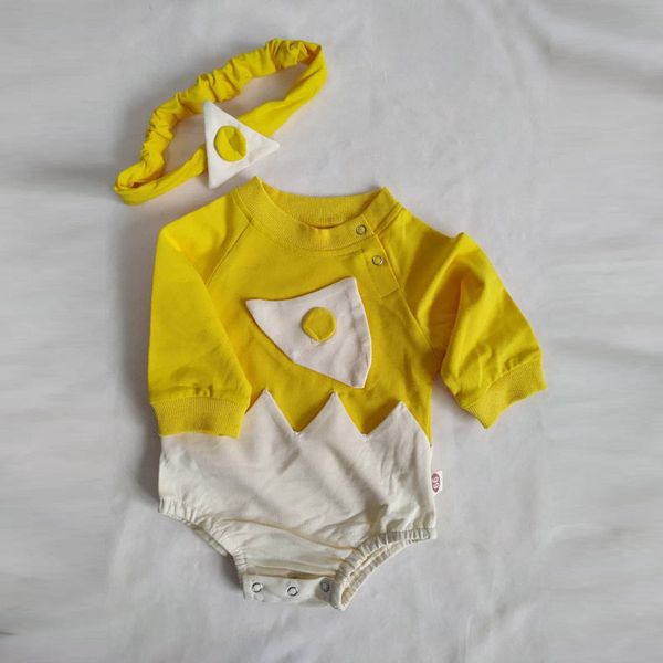 

spring nnew baby clothing egg style infant girls bodysuits full sleeve baby one piece with headband, Blue