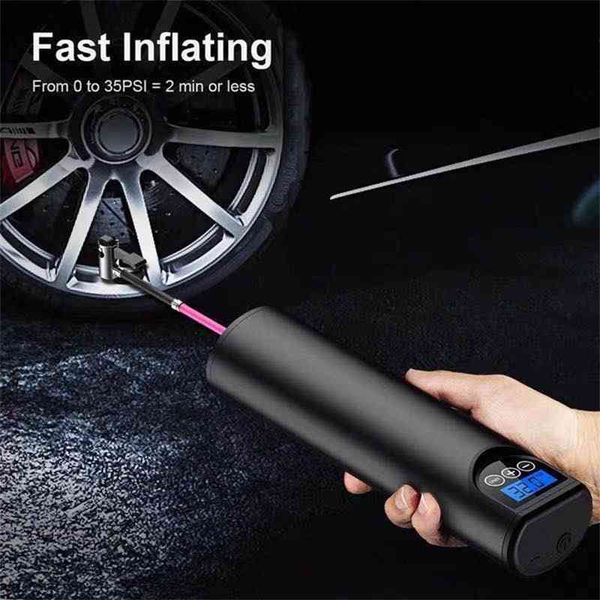 

Mini portable vehicle mounted wireless inflation handheld electric intelligent digital display tire pump