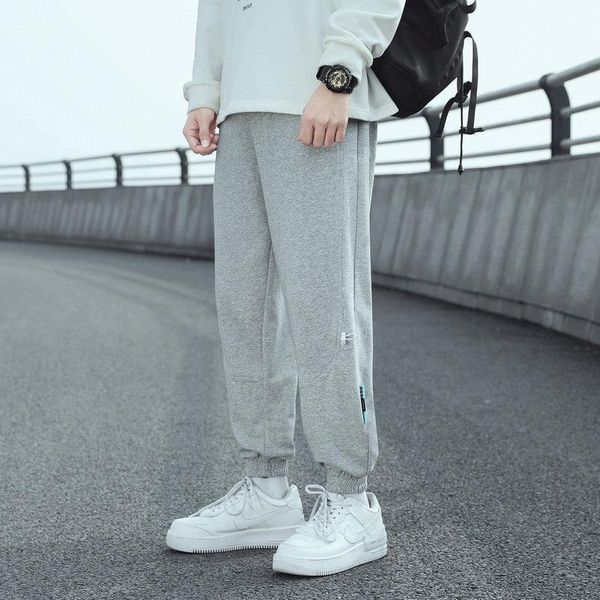 

men's pants spring 2021 loose legged sports korean trend casual, Black