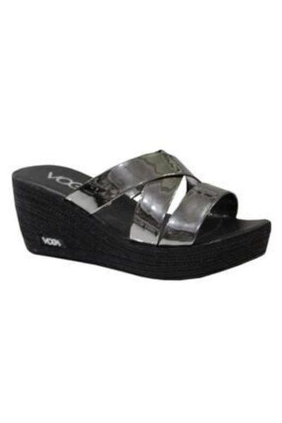 

slippers women's platinum anatomical filling, Black