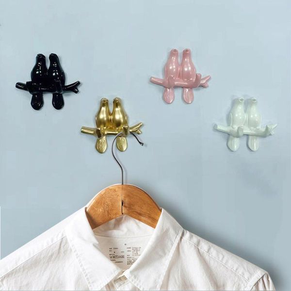 

resin hook wall decoration bedroom door behind seamless coat key holder home bird storage decor hooks & rails