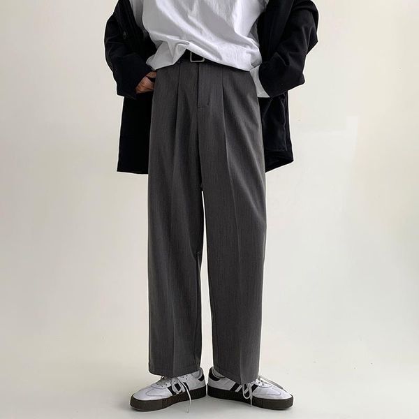 

men's pants korean fashion mens black gray japanese harajuku streetwear joggers straight casual ankle length trousers 4xl 5xl
