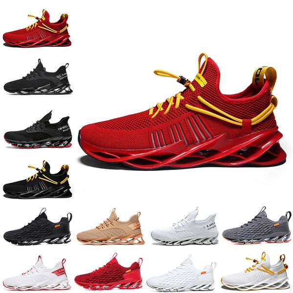 

non-brand men women running shoes blade slip on black white all red gray orange gold terracotta warriors trainers outdoor sports sneakers 39