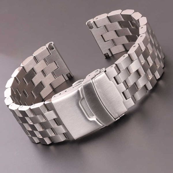 Bracciale cinturino orologio in acciaio inossidabile 18mm 20mm 22mm 24mm donna uomo cinturino in metallo spazzolato solido per accessori per orologi Gear S3 H0915