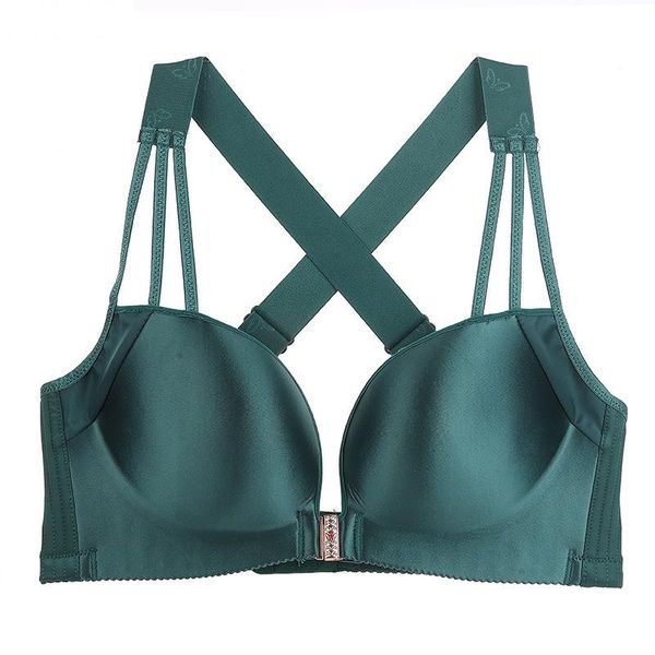 

bras women push up bralette back bra underwear kawaii plus size front buckle 3 independent shoulder straps beautiful, Red;black