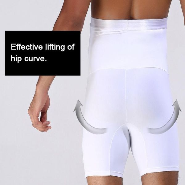 

men's body shapers men ultra lift slimming brief shaper high waist trainers belly control panties mv66, Black;brown