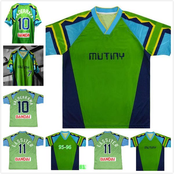 

tampa 1996 1997 bay mutiny retro soccer jersey 96 97 home valderrama hejduk lassiter vintage classic football shirt, Black