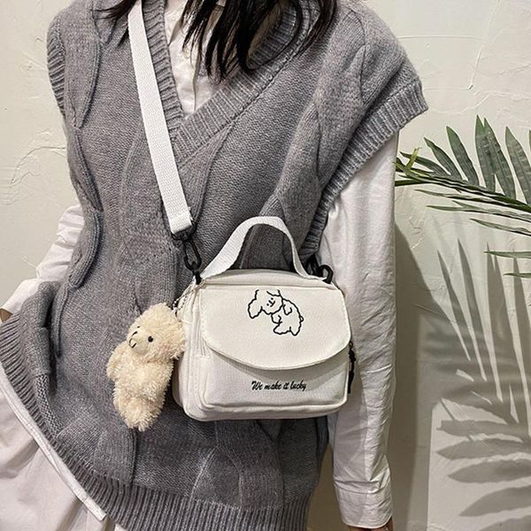 

evening bags 2021 korean fashion small fresh canvas bag multifunctional puppy outdoor travel mini one-shoulder diagonal package all-match