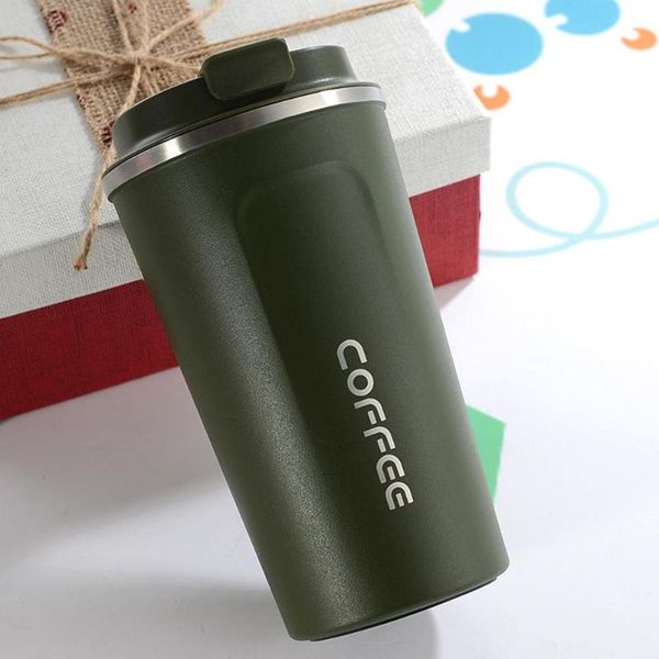

water bottles 380ml stainless steel vacuum insulated coffee tea cup innovative hand-held flask for car and everyday use