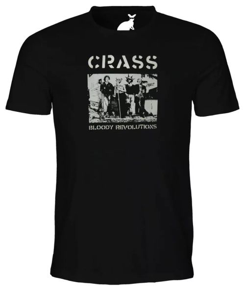 

Crass Bloody Revolutions Mens T Shirt Punk Rock Sex Pistols Clash Ruts anarchy, White;black