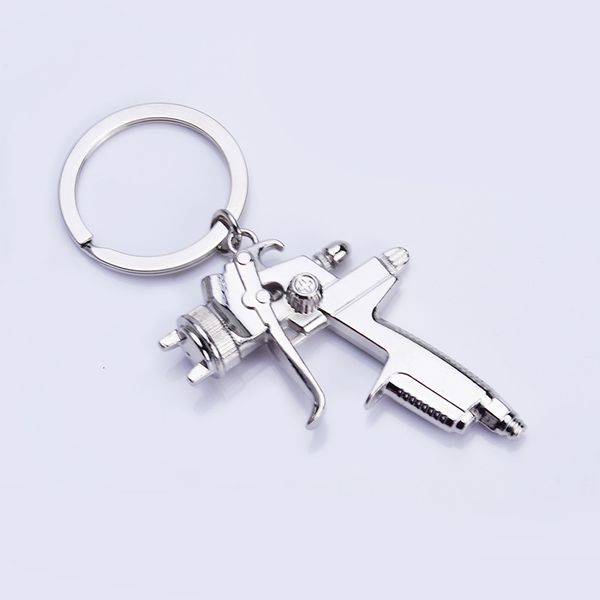 

metal creative water gun keychain creative new style water gun key chain small pendant, Silver