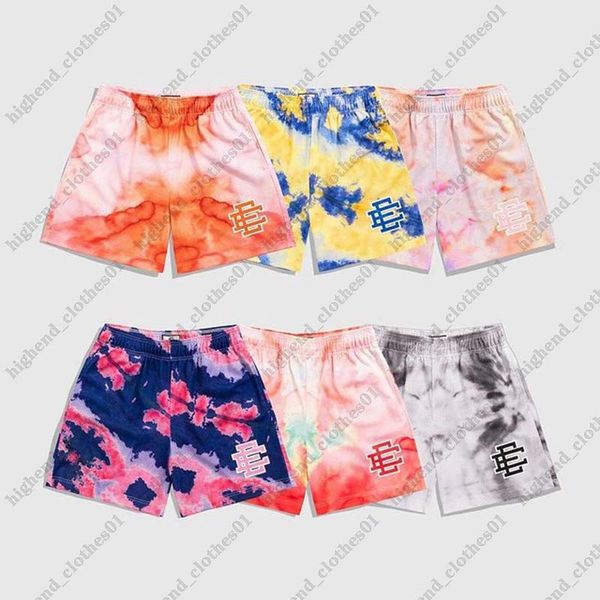 

america brand fashion men's eric emanuel shorts designers luxury letter printing summer sports mesh breathable and quick-drying colors, White;black