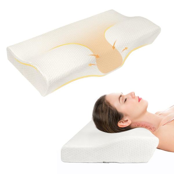 

pillow 1set rebound memory foam cervical contoured orthopedic back support ergonomic breath