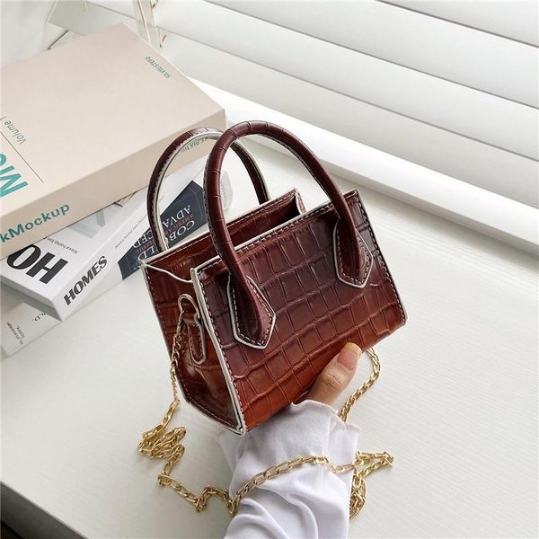 

evening bags korean rocodile pattern portable small square bag mini women's 2021 summer versatile ins handbag messenger shoulder