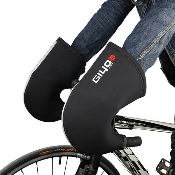 

cycling gloves winter thermal mountain road bike bicycle bar mitts mittens sbr neoprene handlebar cover warmer hand black1, Black
