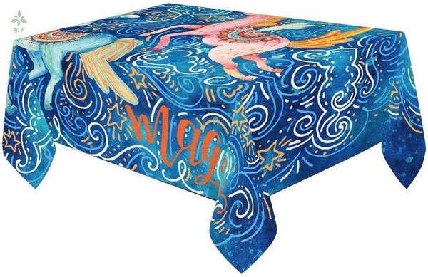 

table cloth interest print unicorns painted rectangle tablecloth